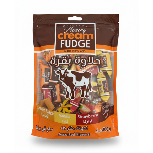 حلوى فاخرة كريمة فدج نكهة متنوعة 400جم