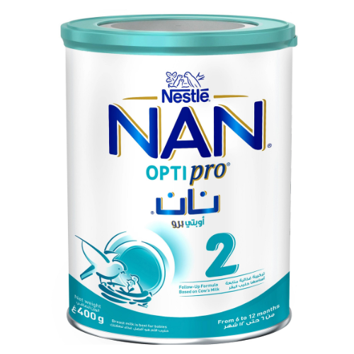 نستله نان أوبتي برو مرحلة 2 حليب متابعة من 6 إلى 12 شهر 400 جم