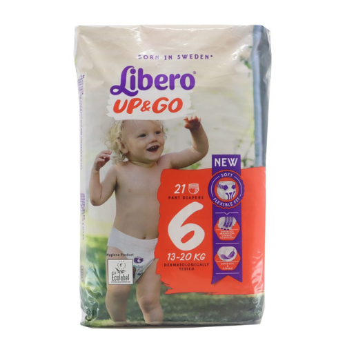 ليبرو حفاظ اطفال شورت رقم (6) 13-20 كجم 21 حفاظة