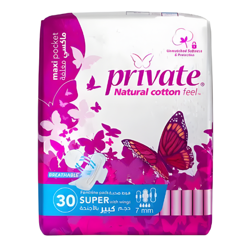 فوط نسائية ماكسي سوبر برايفت 30 فوطة