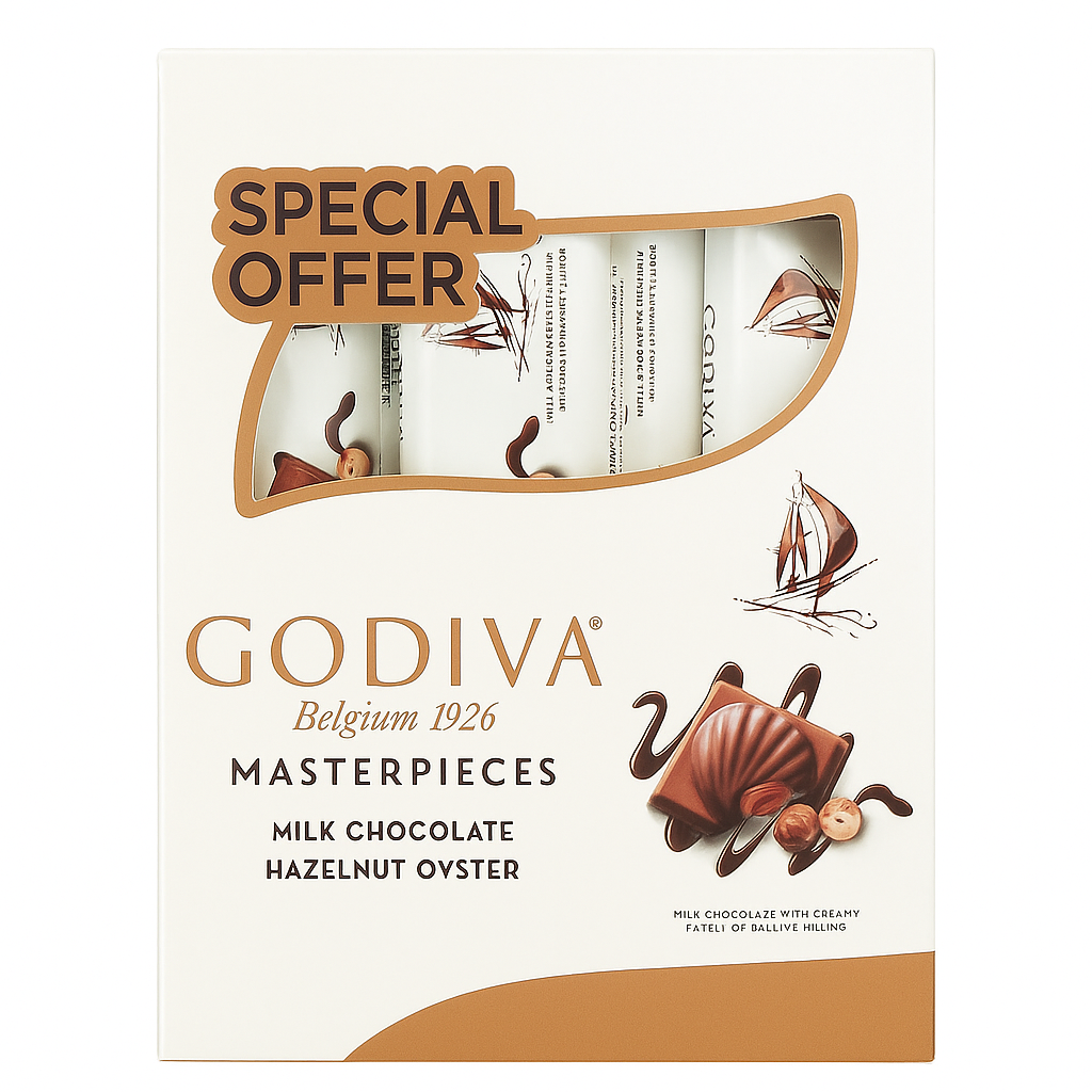 شوكولاتة حليب وبندق جوديفا  4 × 30 جم