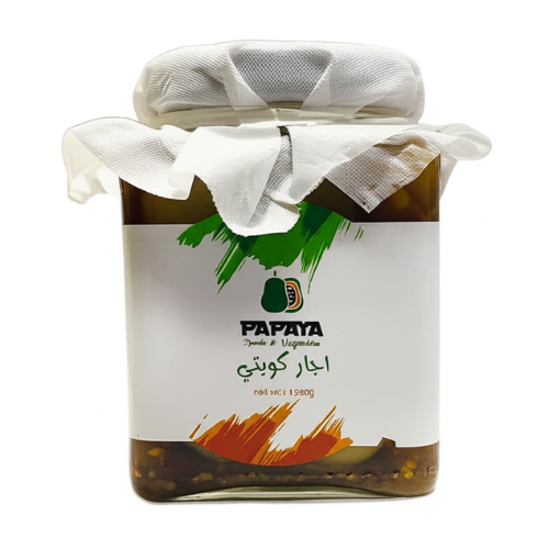 اجار كويتي علبة زجاج 1.250جرام بابايا