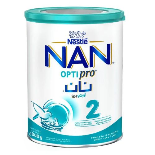 حليب اطفال نان رقم 2  اوبتي برو من 6 - 12 شهر 800جم