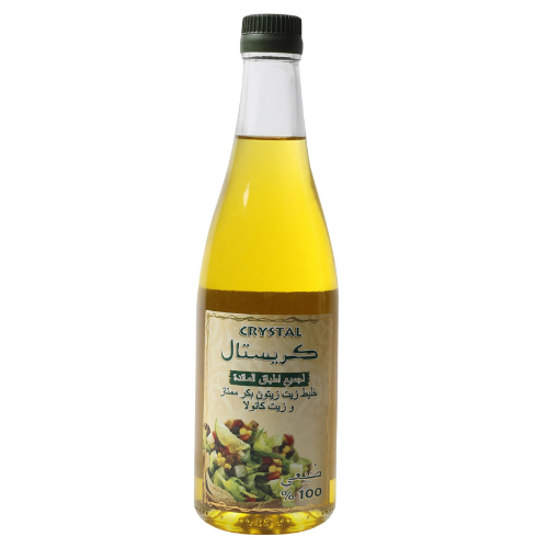 خليط زيت زيتون بكر وزيت كانولا كريستال 500 مل