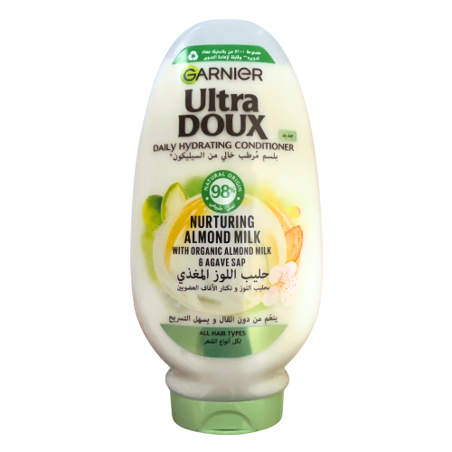 جارنيه الترادو بلسم مرطب بحليب اللوز و نكتار الأغاف عضوي 360 مل