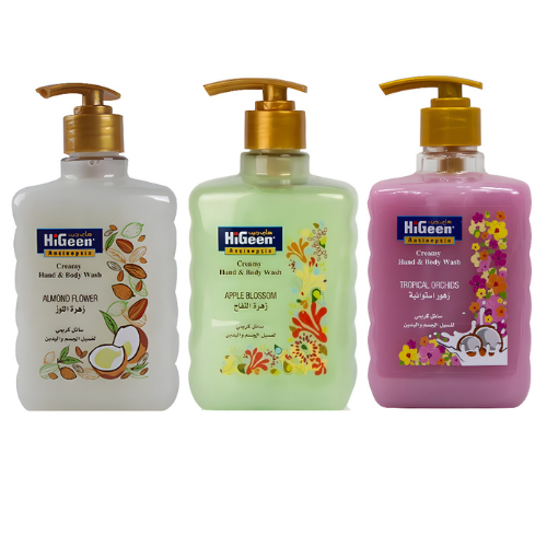 هاي جين سائل غسول الجسم واليد كريمي 3 حبة بأنواعه