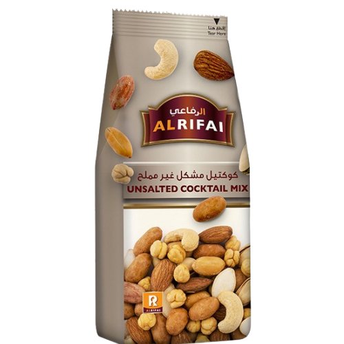 مكسرات مشكلة غير مملحة كيس 200غ الرفاعي