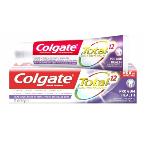 معجون أسنان  كولجيت توتال للحماية الفائقة لمدة 12 ساعة للثة صحية 75 مل