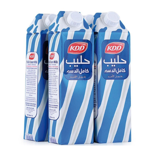حليب كي دي دي كامل الدسم طويل الامد 4 × 1 لتر