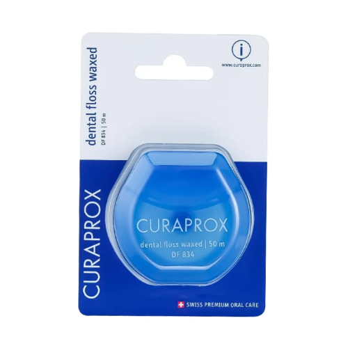 خيط عود اسنان  كيورابروكس مشمع بالنعناع 50متر