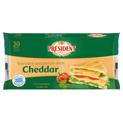 جبنة شرائح شيدر سندويتش بريزيدنت 400جم
