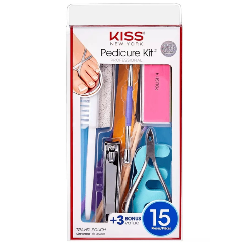 Kiss مجموعة عناية بالقدمين 15 قطع
