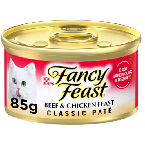 بورينا فانسي فيست باتيه كلاسيك لحم بقر ودجاج 85 جم