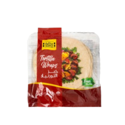 خبز تورتيلا 350غ 8 انش سارا كيك
