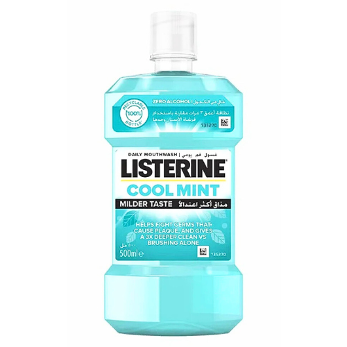 ليسترين غسول للفم كول منت خالي من الكحول 500مل