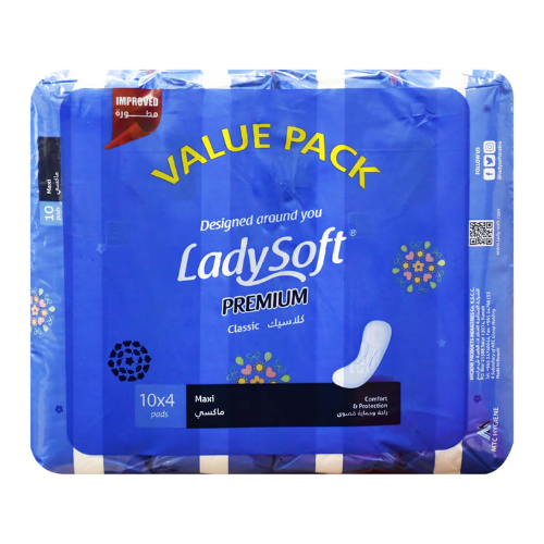 فوط نسائية بريميوم ماكسي ليدي سوفت 40حبة