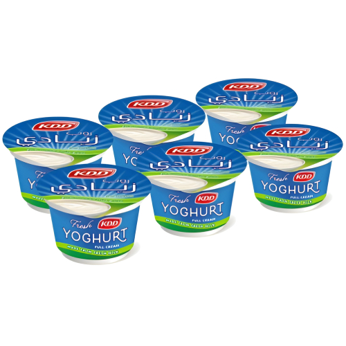 كي دي دي زبادي طازج كامل الدسم 6 × 200 جرام