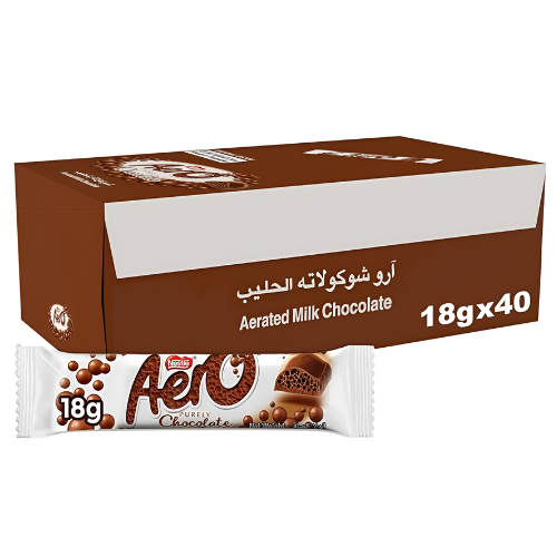 قالب شوكولاتة نستله أيرو بالحليب الصافي 40 ×18 جم