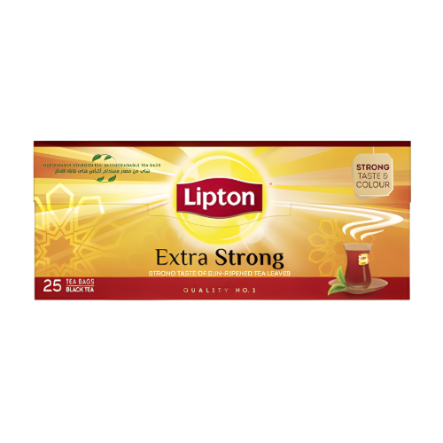 شاي اسود اكياس ليبتون اكسترا قوي 25 كيس