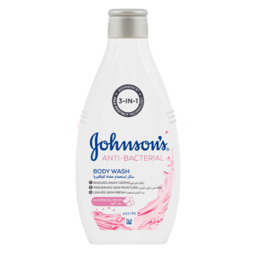 سائل استحمام مضاد للبكتريا بزهرة اللوز جونسون 400مل