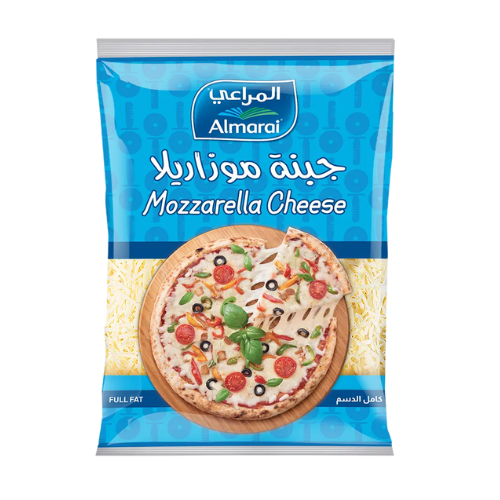 جبنة موزريلا مبشورة كامل الدسم 180 جرام المراعي
