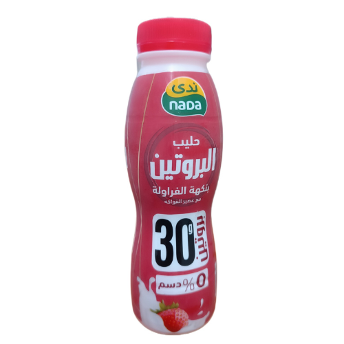 ندى حليب بروتين فراوله قليل الدسم 320مل