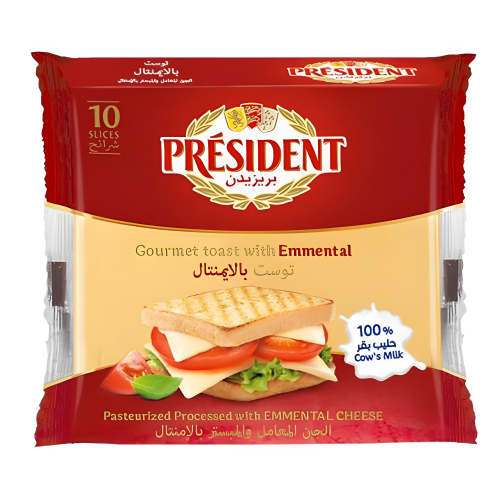 جبنة شرائح ايمنتال توست بريزيدنت 200جم