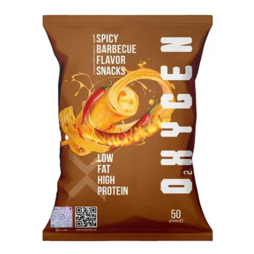 اكسجين وجبات خفيفة عالية البروتين بنكهة الباربكيو الحار 50 جم‎