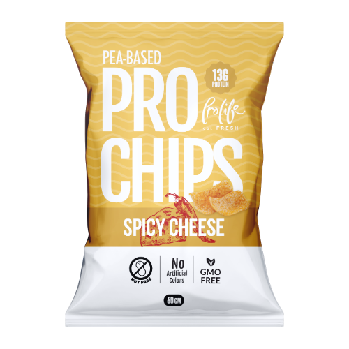 رقائق البازلاء بالجبنة الحارة 60 جم برو لايف