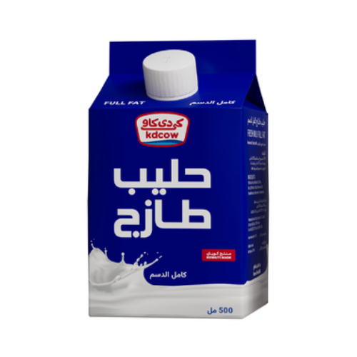 حليب طازج كامل الدسم 500مل كي دي كاو