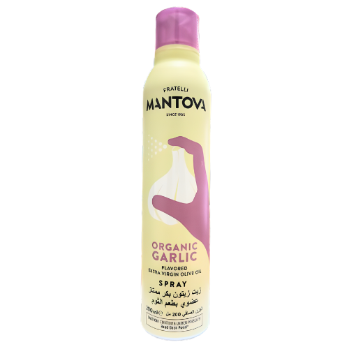 زيت زيتون بكر ممتاز عضوي ثوم بخاخ مانتوفا 200 مل