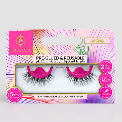 بينكي جوت، رموش للعين، بشريط لاصق عائشة