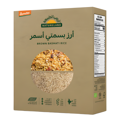 ارز بسمتي اسمر عضوي ديميتر ارض الطبيعه 1 كجم