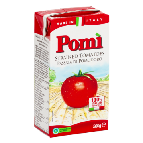 طماطم مهروسة ومصفاة 500جم بومي