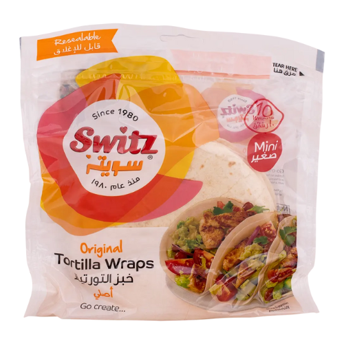 خبز التورتيلا ابيض صغير سويتز 250جم