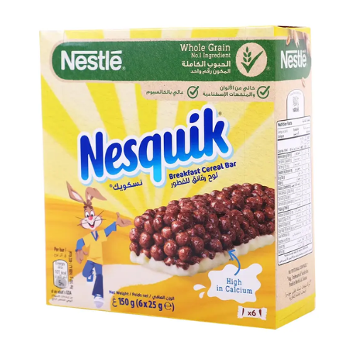 لوح الحبوب بالشوكولاتة نستله نسكويك 6 × 25 جم