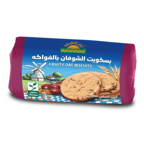 بسكويت الشوفان بالفواكه 200جم ارض الطبيعة