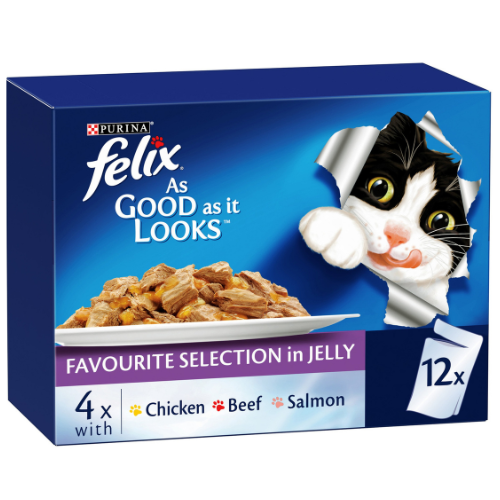 بورنا فيليكس تشكيلة المفضلة في المرق طعام قطط 12 ×85 جم