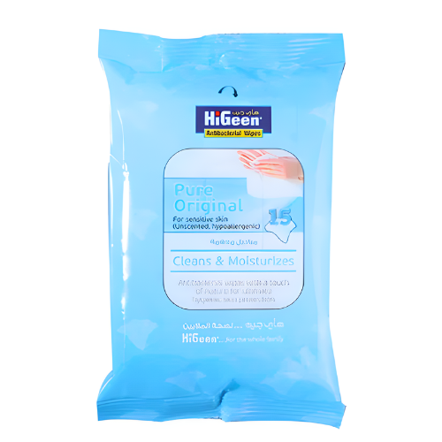 هاي جين مناديل معقمة بشرة حساسة 15 منديل