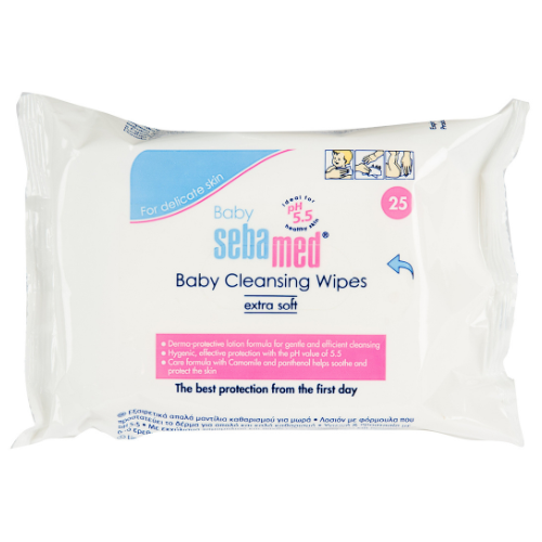 مناديل سيباميد لتنظيف بشرة الطفل 25 منديل
