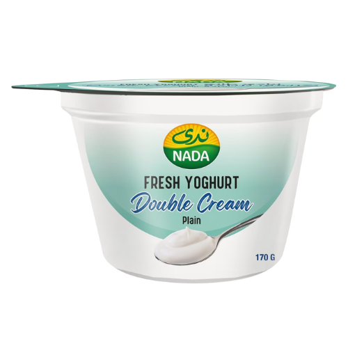 زبادي دبل كريم سادة 170جم ندى
