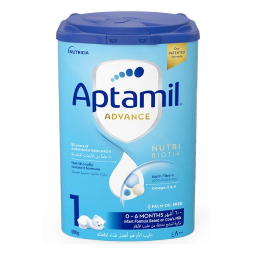حليب اطفال ابتاميل أدفانس 1 حليب الأطفال التكميلي خالِ من زيت النخيل 800جم