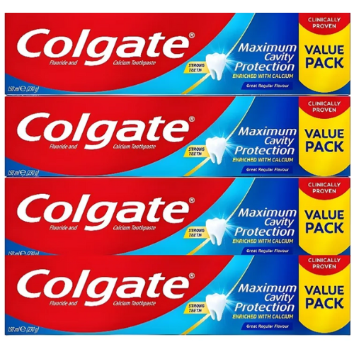 معجون أسنان كولجيت حماية قصوى من التسوس 4 × 150 مل