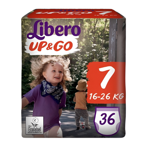 ليبرو حفاظة أطفال اب اند جو شورت رقم (7) 16-26 كجم 36حبة