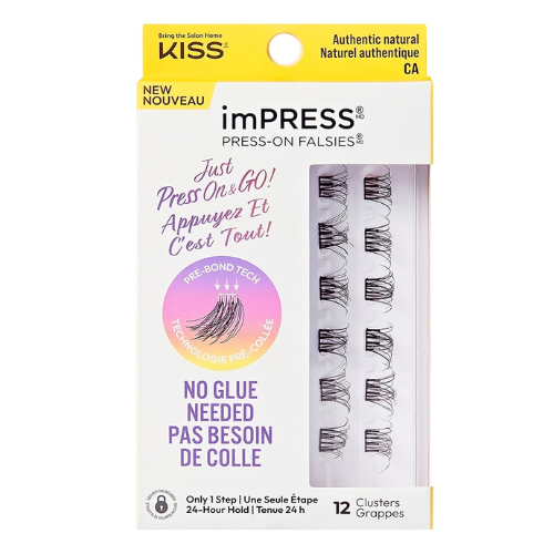 Kiss إمبريس مجموعة رموش صناعية لاصقة 12 قطعة