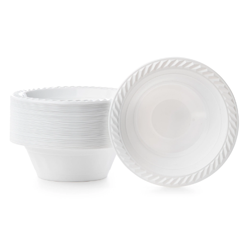 صحن بلاستيك بادية ابيض كيباك رقم 15  50 حبه