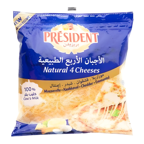 الأربع اجبان مبشورة بريزيدنت 400 جم