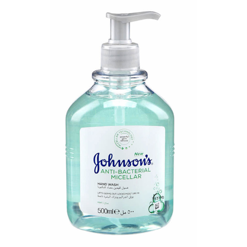 غسول يدين نعناع ضد البكتيريا جونسون 500 مل