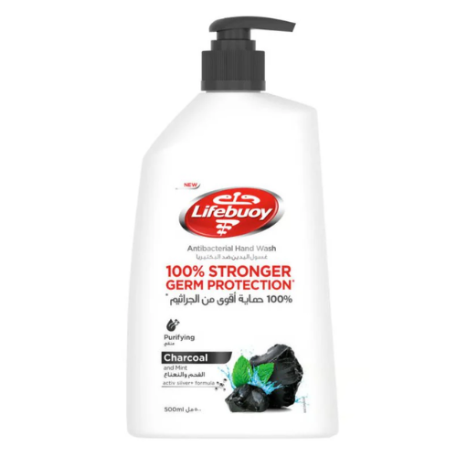 غسول يدين لايف بوي فحم ونعناع 500مل