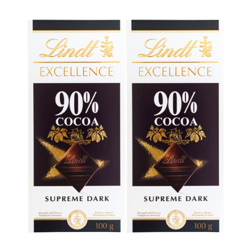 لنت اكسيلانس 90% شوكولاتة داكنة سوبريم  2 × 100 جم